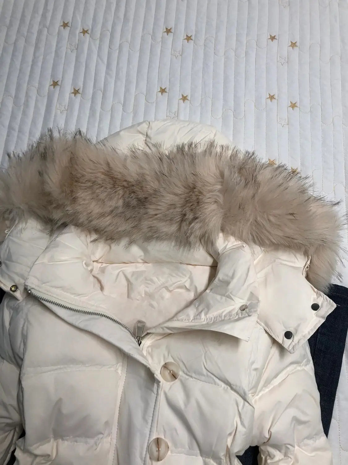 American Retro Women’s Hooded Cotton Jacket with Fur Collar – Warm Winter Casual Coat